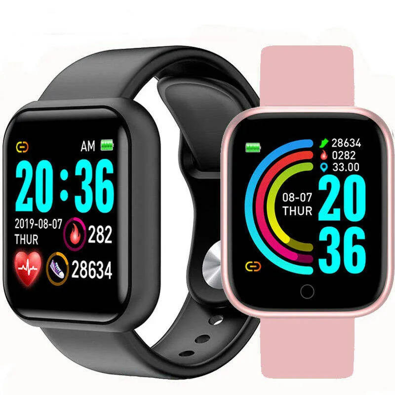 2023 Ny ankomst Y68 D20S Reloj Inteligente FitPro App Smart Watches D20 Waterproof Sport Fitness Tracker Smart Armband