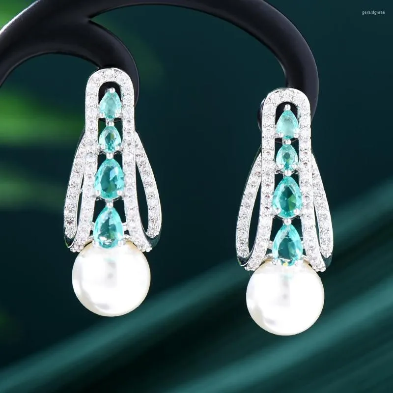 Brincos do garanhão Godki Adorável declaração elegante da Pearl para mulheres Brincho de noiva Dubai Bohemia jóias modernas