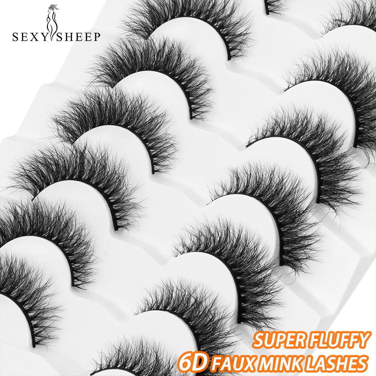 Outils de maquillage SEXYSHEEP False Eyelashes 6D Super Fluffy Wispy Faux Mink CatFox Eye Effect Dramatic Lashes Extension de cils 230425