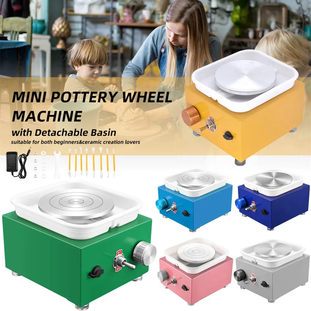 Other Power Tools Mini Pottery Wheel Machine DIY Clay Tool 10CM Turntable Ceramic Forming Sculpting Working Electric 231124