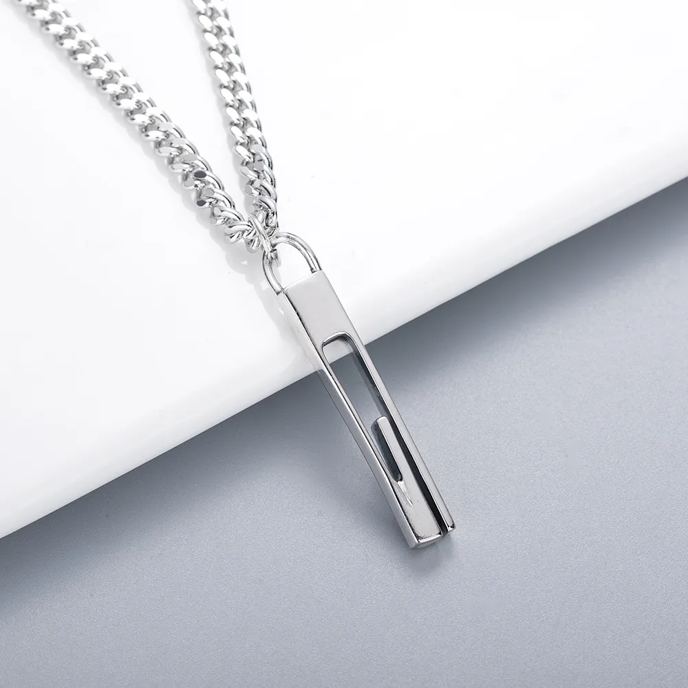 Hundred and Simple 925 Silver Pendant Hip hop Necklace Male Hipster Fashion Personality Bungee Tide Accessory Pendant