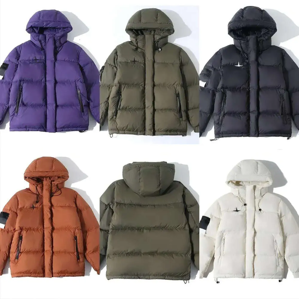 デザイナーの男性と女性Sファッションジャケットストーンズアイランドダウンジャケットコート高級ブランドアームバンドショルダーストラップトレンド冬の下のジャケットの暖かさ