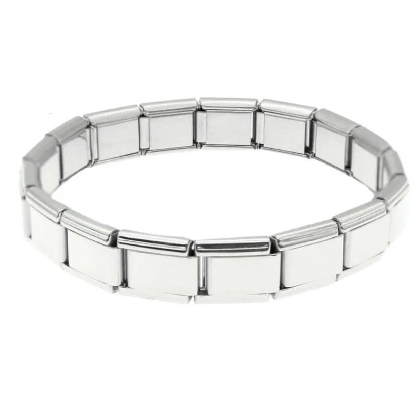 Italienische Gliederarmbänder aus Edelstahl, modular, 18 Glieder, italienisches Charm-Armband19151885345