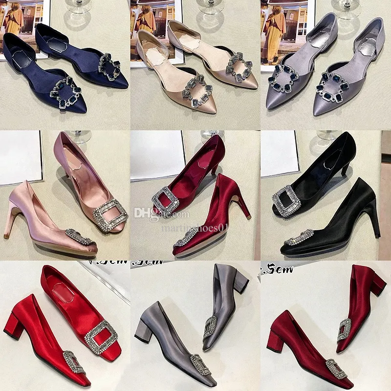 Lüks Rhinestone Sandalet Moda Gelin Tasarımcı Ayakkabı Bayanlar İpek Saten Düğün Ayakkabı Seksi Kırmızı Topuklar Yeni Açık Düğün Somunlar Rahat kaymaz Parti Daireleri