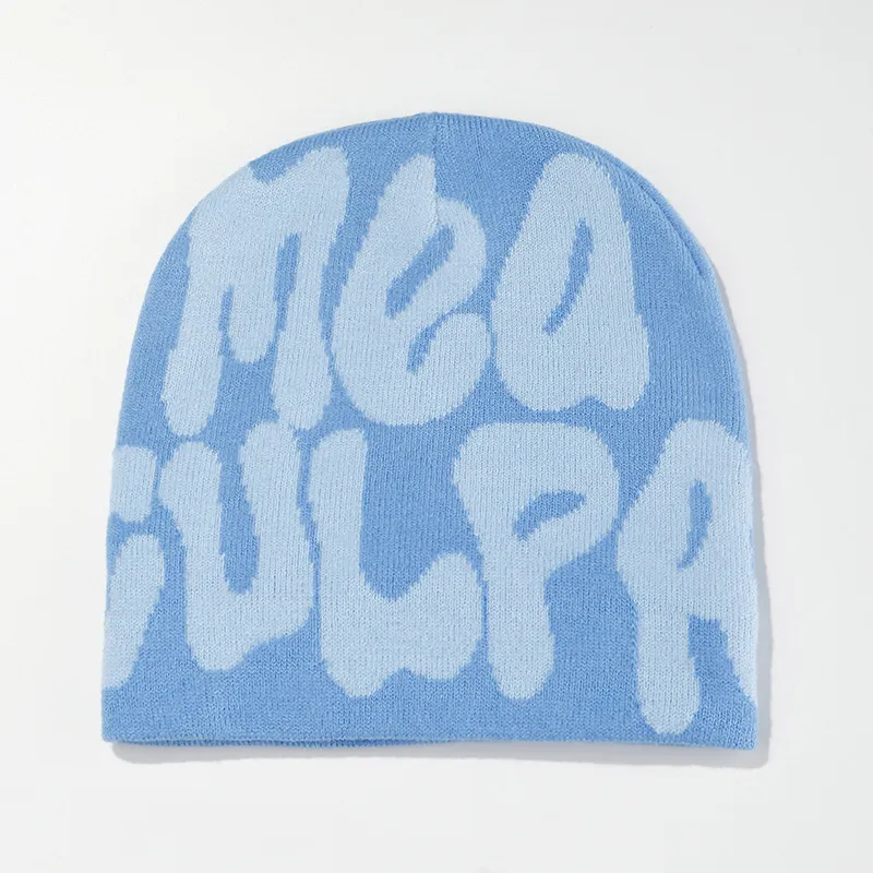 MEA Culpa Beanie For Women Y2K Breast Cancer Beanies Bonnet