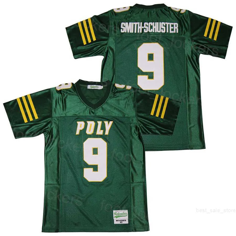 9 Juju Smith-Schuster High School Football Jerseys Long Beach Polytechnic JackRabits Moive Pure Cotton Hiphop College Pullover Stitched Stitched Team Vintage