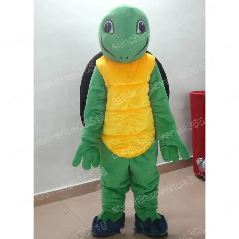 Taille adulte Green Sea Turtle Mascot Costume Cartoon thème du personnage carnaval Unisexe Halloween Birthday Party Fancy Outdoor tenue pour hommes femmes