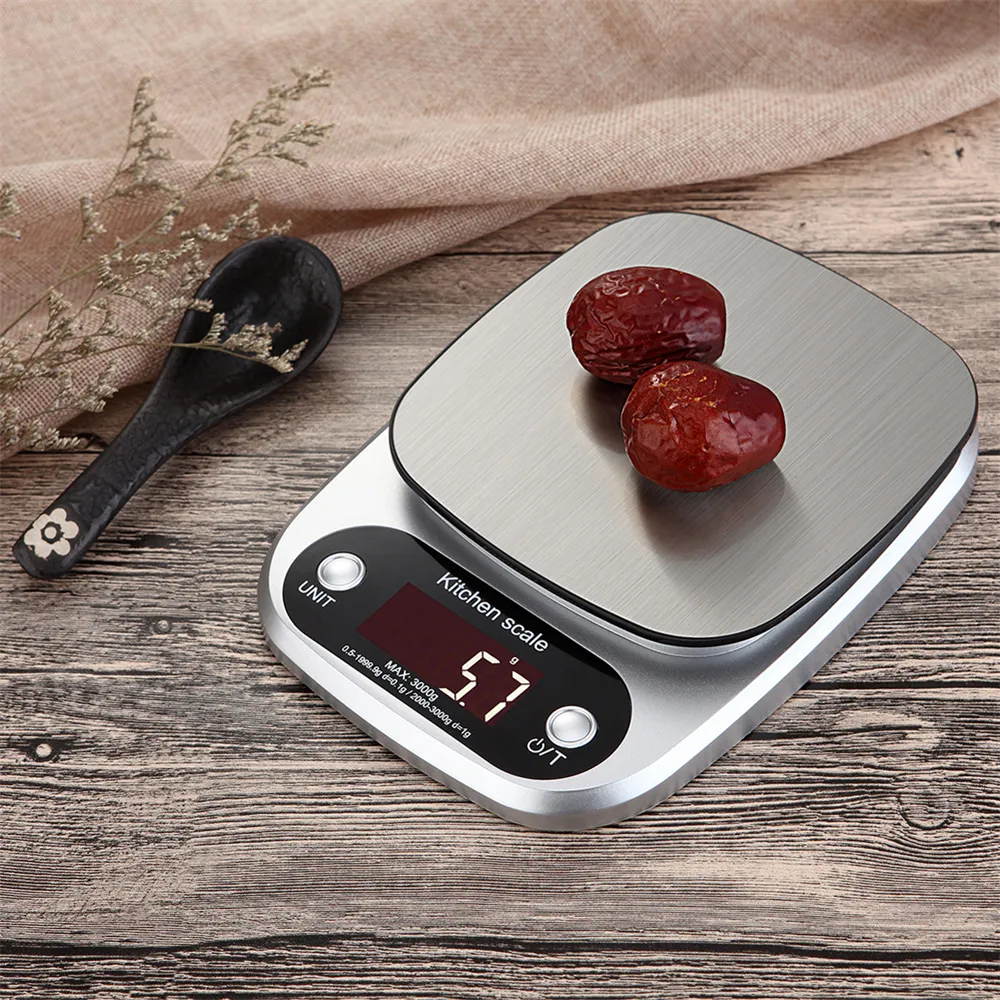 Household Scales 5kg/0.1g 10kg/1g CD Electronic Kitchen Scales Household Balance Cooking Measure Tool Stainless Steel Digital Weighing Food scale 230426