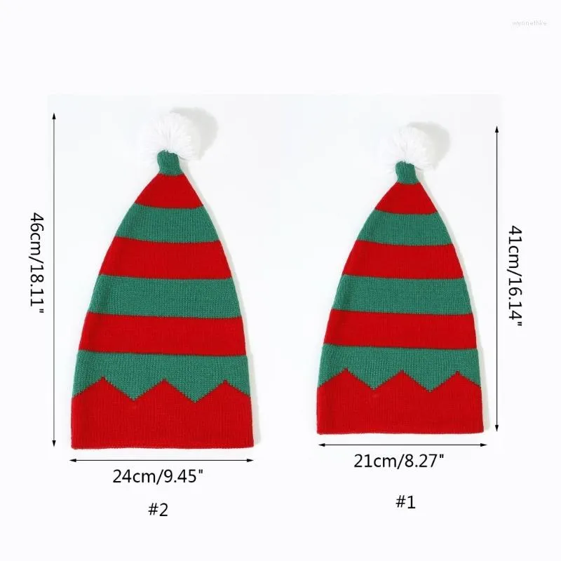 Berretti Cappello da Babbo Natale lavorato a maglia unisex Genitori-bambini Corrispondenza di colori unici Regali di Natale per adulti Anno R7RF