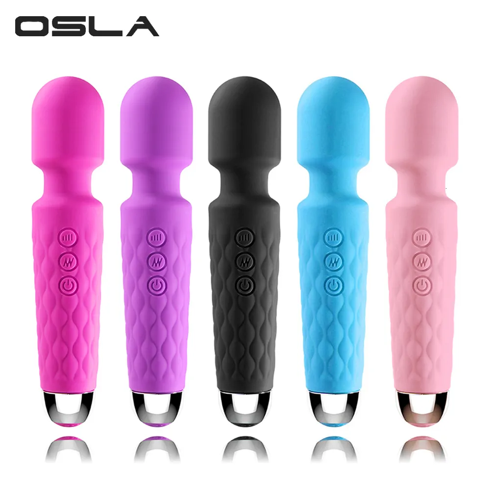 Vibrateurs Puissant Clitoris de poche Stimulation du clitoris adulte personnel Silicone jouet sexuel magique Av baguette masseur vibrateur pour femmes femme 230426