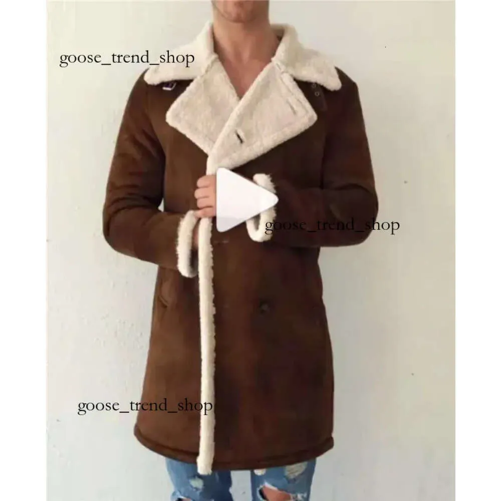 CP Men s Suede Trench Coat Versatile Warm 4 Colors M 3XL