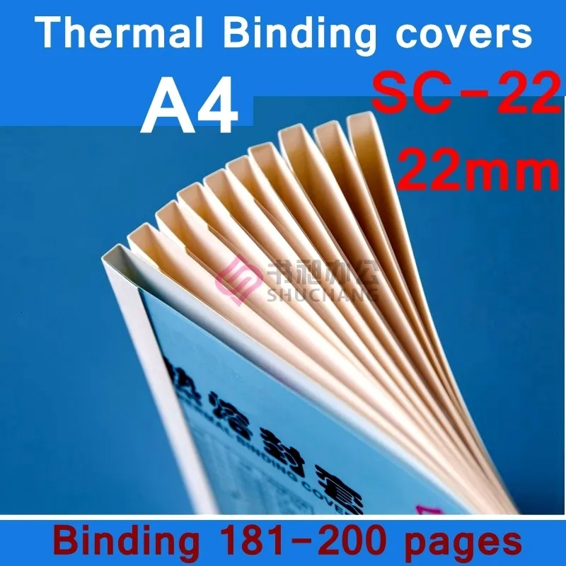 Book Cover 10PCSLOT SC22 thermal binding covers A4 Glue 22mm 180200 pages machine 230425