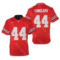 NCAA College Ohio State Buckeyes Football Jersey J.T. TUIMOLOAU Red Size S-3XL All Stitched Embroidery