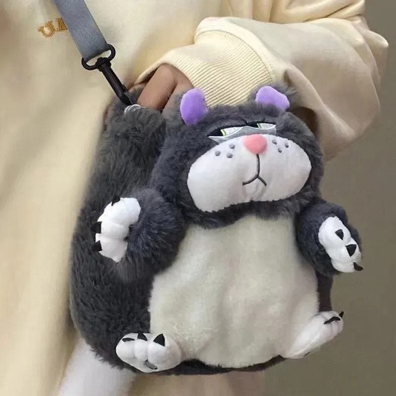 2023 New Bundle Wholesale Lucifer Cat Plush Cute Crossbody Bags Cartoon One Shoulder Diagonal Bag With Big Fat Cat Design From Smyy5 5.6 DHgate.Com