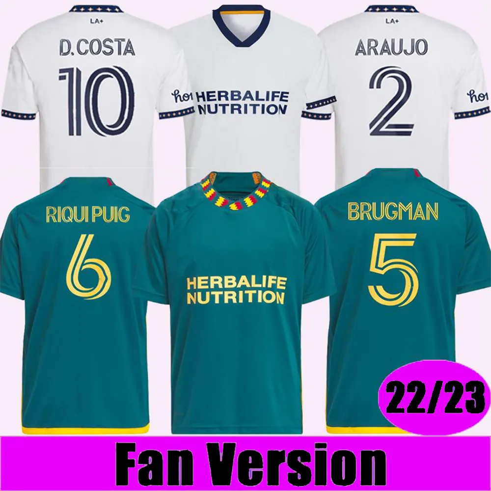 2023 La Galaxy Chicharito Mens Jerseys 22 23 D. Costa Araujo Cabral Joveljic 홈 화이트 풋볼 셔츠 유니폼 드 만화 코르타