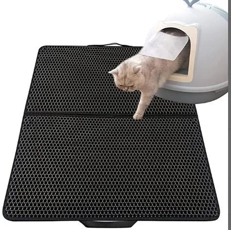 Housebreaking Cat Litter Mat Caixas de maca Trapper Mat Trapper Honeycomb DoubleLayer Material à prova de urina à prova d'água Piso Tapete Proteção