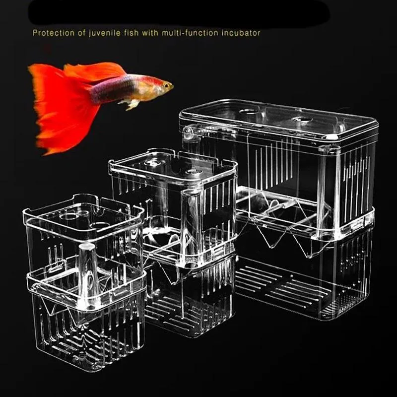 Tanks Acryl Viskweekbox Vakmanschap Drijvend Ontwerp Aquarium Isolatie Dubbele Guppies Uitkomen Incubator S M L Maat