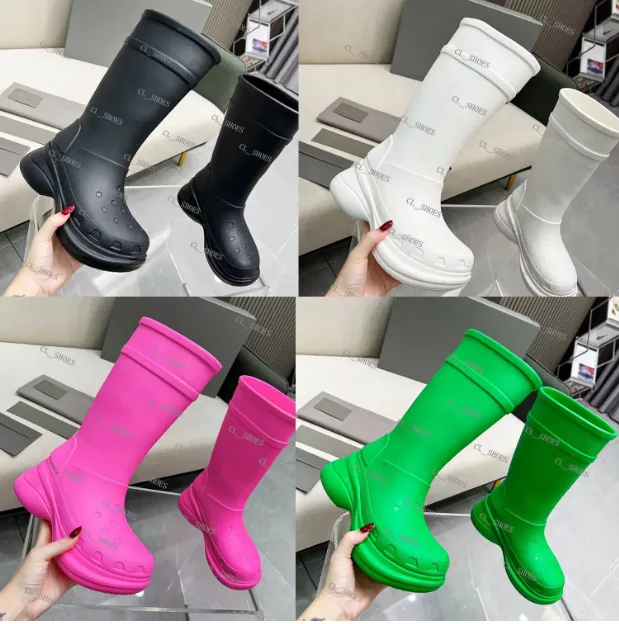 Rainproof Leather Rain Boots For Men And Women Waterproof Ankle Slip On