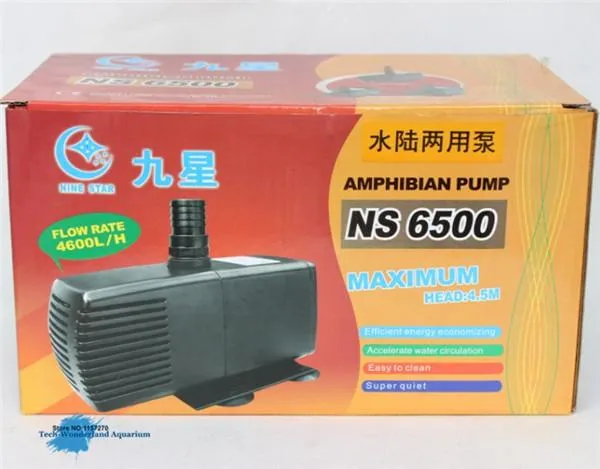 Pumpen Tauchpumpe für Aquarium Teichpumpe Amphibienwasserpumpe mit großem Durchfluss MINJIANG NS 6500