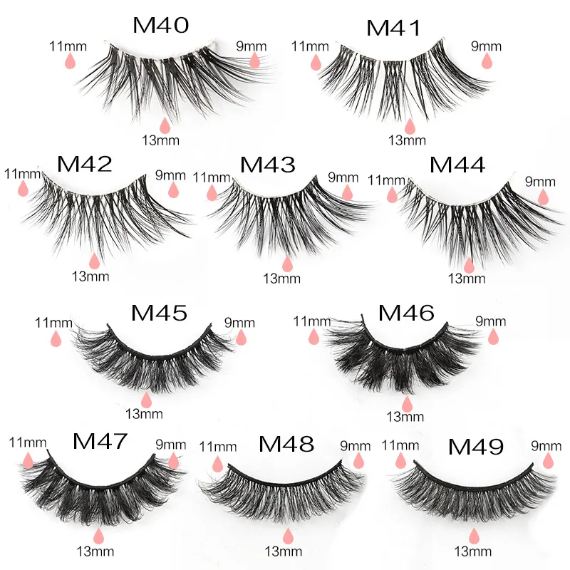 New Eyelashes 3D Mink Lashes Fluffy Soft Wispy Natural Eyelash Extension Reusable Lashes Mink False Lashes Makeup