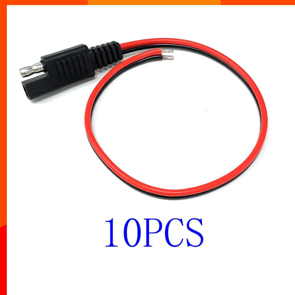 Yeni DIY 10 PCS SAE Güç Otomotiv Uzatma Kablosu 18AWG 30CM 2 PIN SAE Konektör Kablosu Hızlı Bağlantı Kesilme Uzatma Kablosu