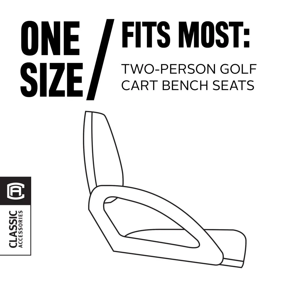 Fairway Diamond Air Mesh Golf Cart Seat Cover, Black