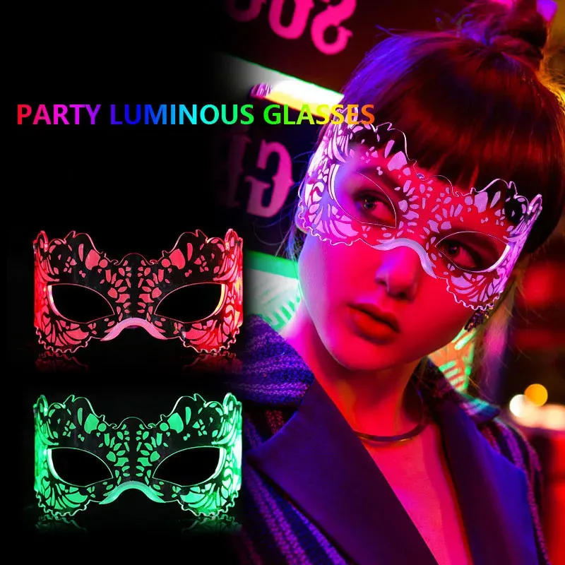 Other Festive Party Supplies Mighty Sight Led Light Glasses Long Lasting Two Sides Controlled No Cable Colorful Luminous Rave Neon Glow in The Dark 231124