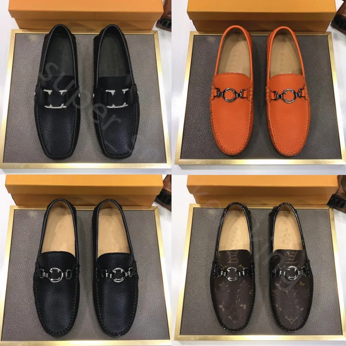 Yeni erkek moda somunları elbise ayakkabıları klasik tasarımcı hafif deri ayakkabılar el yapımı daireler parti erkekler kaymaz sürüş ayakkabıları boyut 38-46