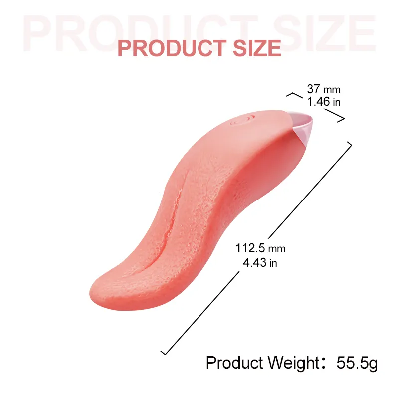 Heating Tongue Licking Vibrator With 10 Modes For Clit Stimulation_voghion.com