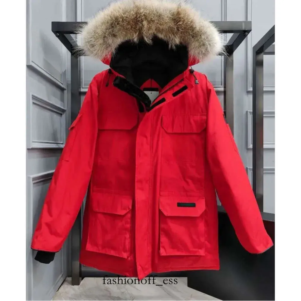 Hommes canadiens hivernaux vers le bas vestes épais chauds down hommes vêtements de parkas mode extérieur gardant couple en direct manteau de diffusion femme oies 807 962