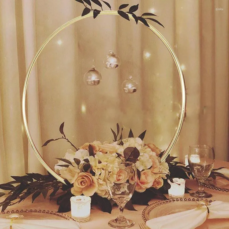 Декоративные цветы 10-40 см свадебной венок золото железное металлическое кольцо невеста рука