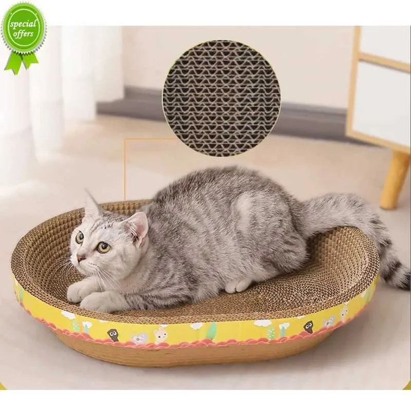 Novo gato scratcher gato ninho placa lounge cama gatos treinamento moagem garra brinquedos para afiar unhas raspador gatos placa de risco cama para animais de estimação