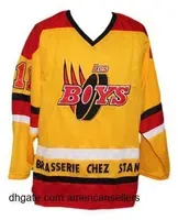 Les Boys Movie Retro Custom Hockey Jersey Yellow Add Any Number Name