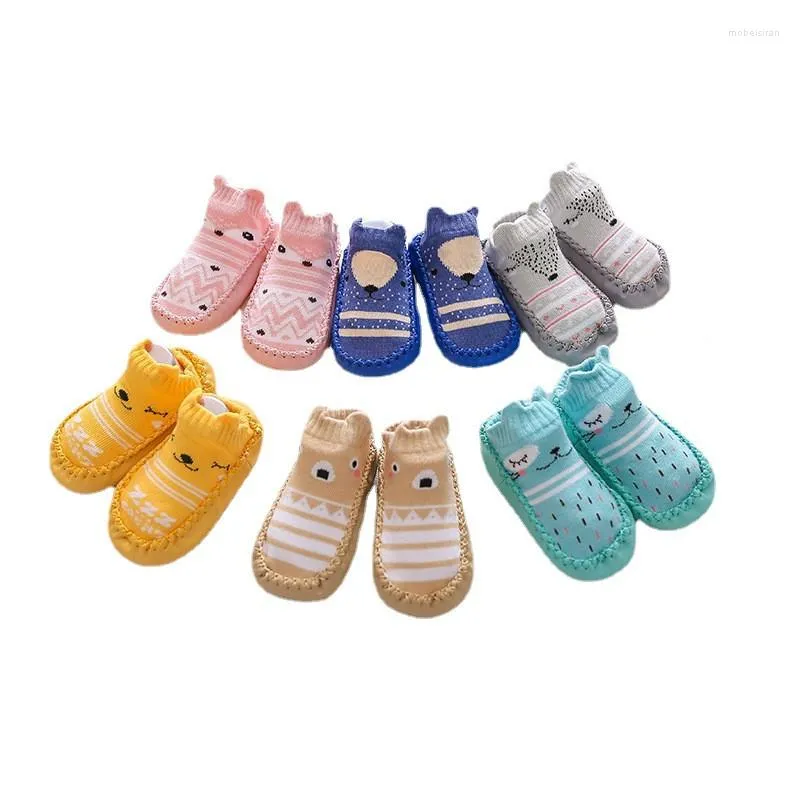 First Walkers Baby Floor Anti-Slip Sock Toddler Shoes Kids Girls Boys Stretch Knit (0-24 Months)