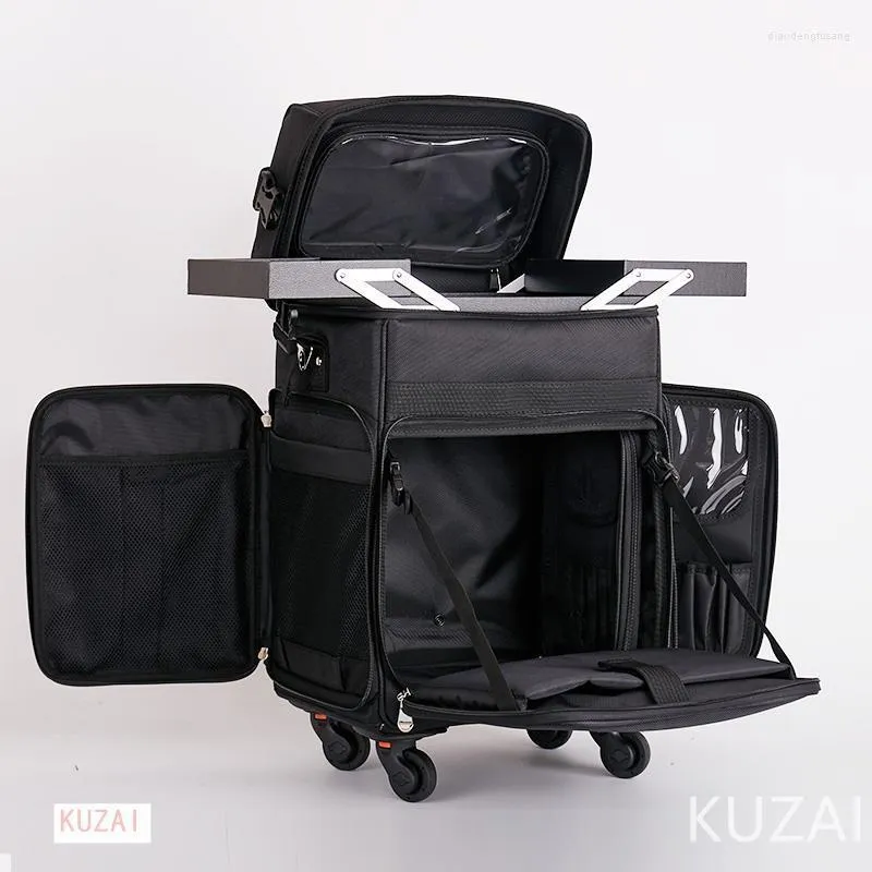 Suitcases Trolley Cosmetic Case Nails Makeup Toolbox Professional Suitcase For Women Beauty Tattoo Box Rolling Luggage Maleta De