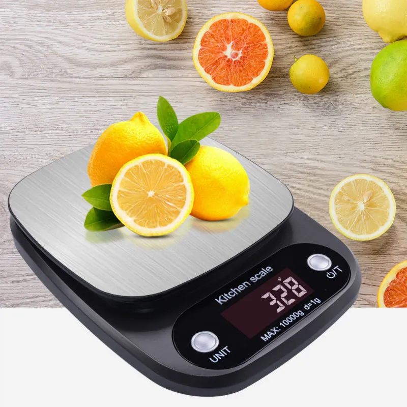 Balances domestiques Balance de cuisine portative à économie d'énergie arrêt automatique cuisson balance électronique à base de plantes 10 KG/1G balance domestique de fruits café 230426