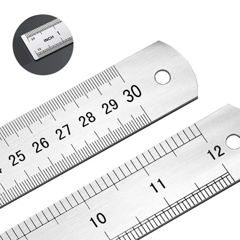 Wholesale Aluminum Alloy Double Sided Straight Ruler 30cm/12inch