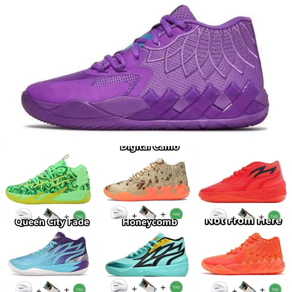 OG Ball Lamelo 1 MB01 02 03 Basketskor Rick och Morty Rock Ridge Red Queen inte härifrån lo Ufo Buzz City Black Blast Mens Trainers Sports Sport