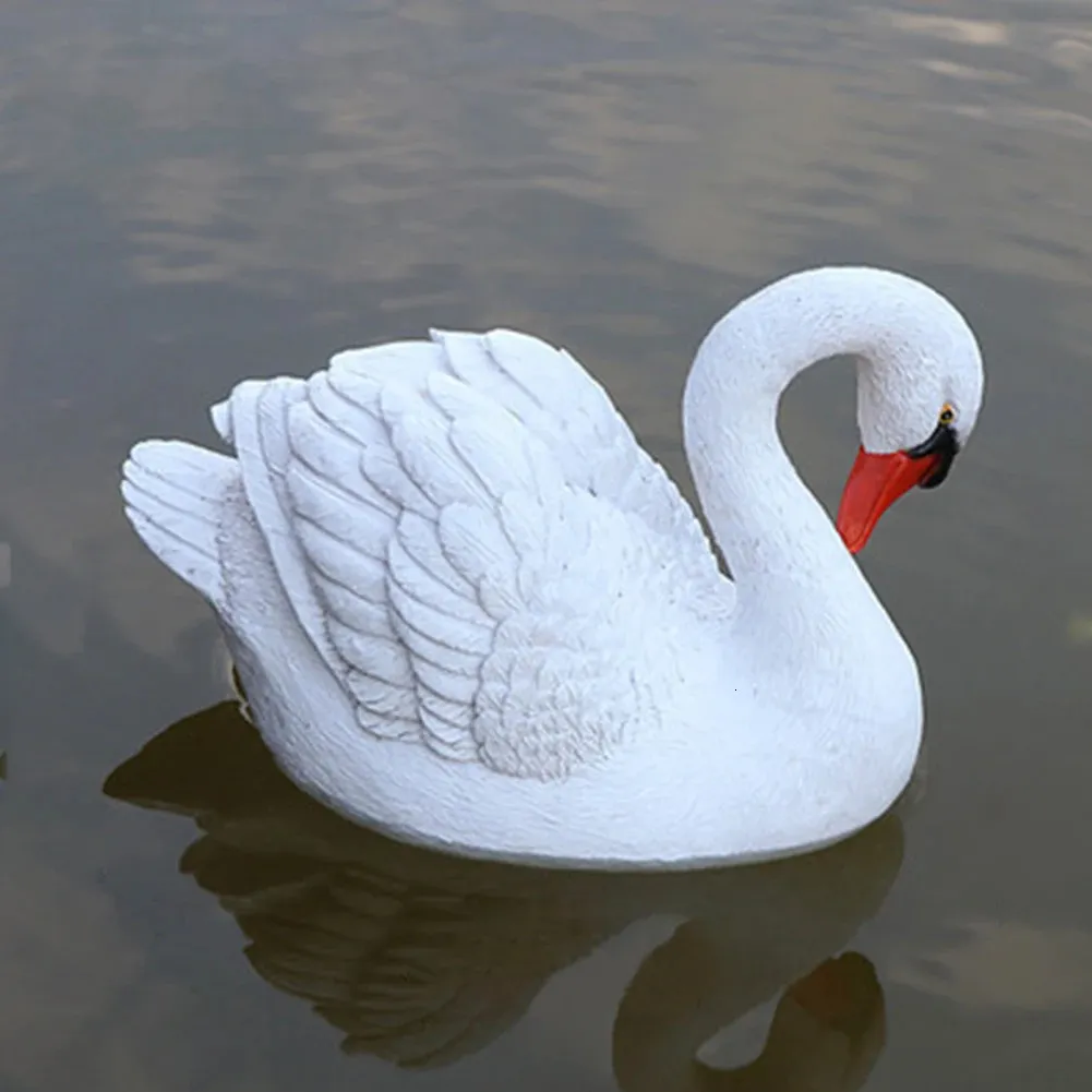 Tuindecoratie Gans Hars Simulatie Drijvend Huis Tuindecoratie Zwaan Ornament Zwembad Vijver Binnenplaats Golfbanen Parken Elegant Kinderspeelgoed 231124