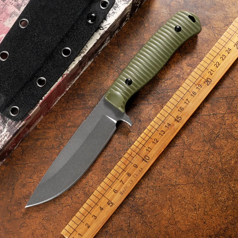 Outdoor 539GY Fixed Blade Jagd Hohe Härte DC53 Tropfpunktklinge G10 Griff Military Camping Adventure Straight Knife
