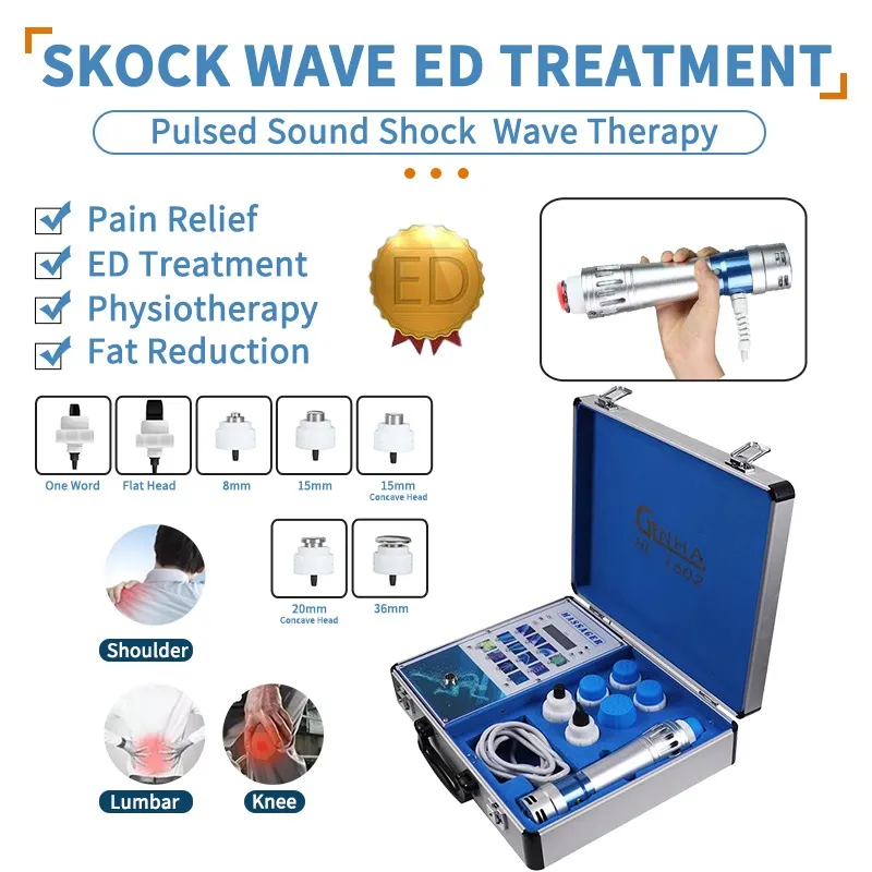 Machine amincissante Machine à ondes de choc thérapie équine traitement de soulagement de la douleur par ondes acoustiques tirs illimités