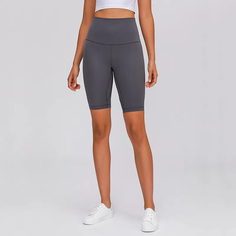 Luluwomen pantalones de yoga de cintura alta para levantamiento de glúteos, pantalones deportivos ajustados para correr para mujer, pantalones cortos de cinco puntos para montar