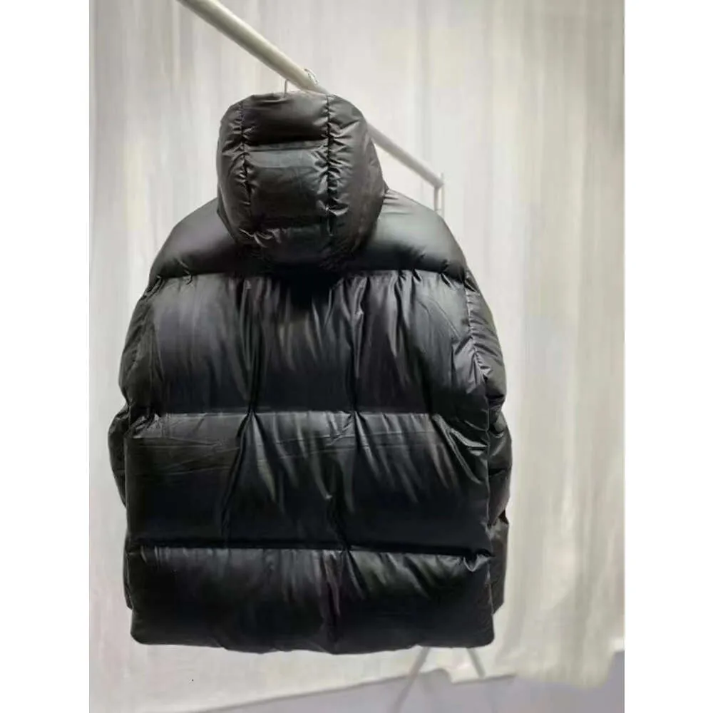 Solid logo down blend hooded puffer jacket hotsell