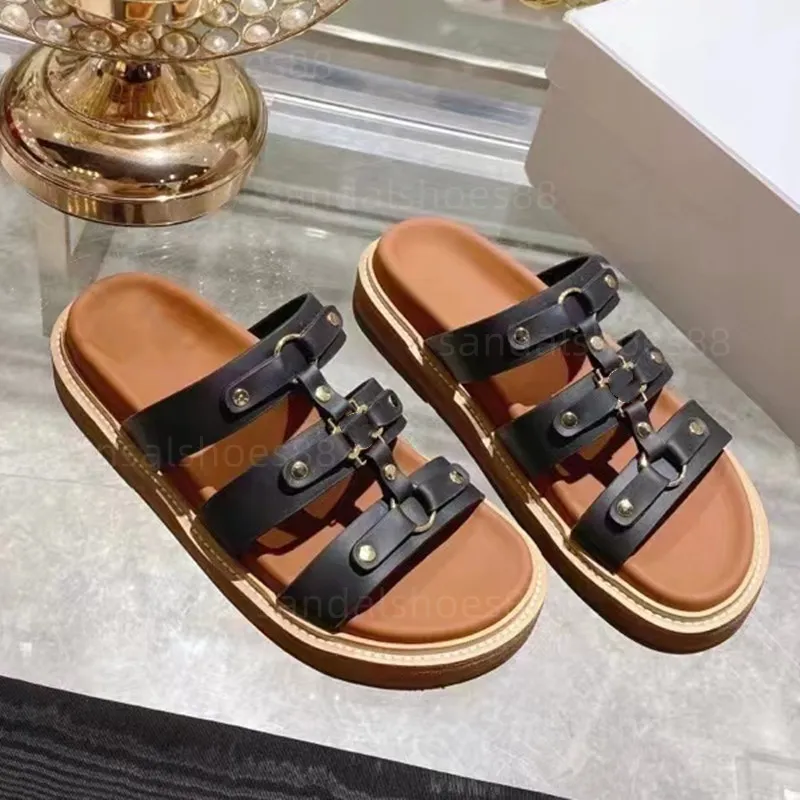 chunky dad sandals designer Sandals Famous Designer Women platform block heel sandles bulky calfskin slides tippi sandal sliders summer comfy slipper