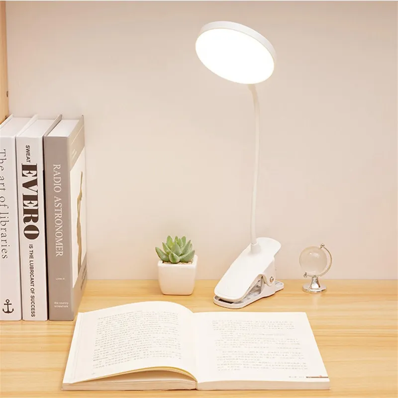 40PCS Tabela LED +lampa z klipsem USB Reading Book Night Light Light Light 3 Tryby Dmming Ochrony Oczy