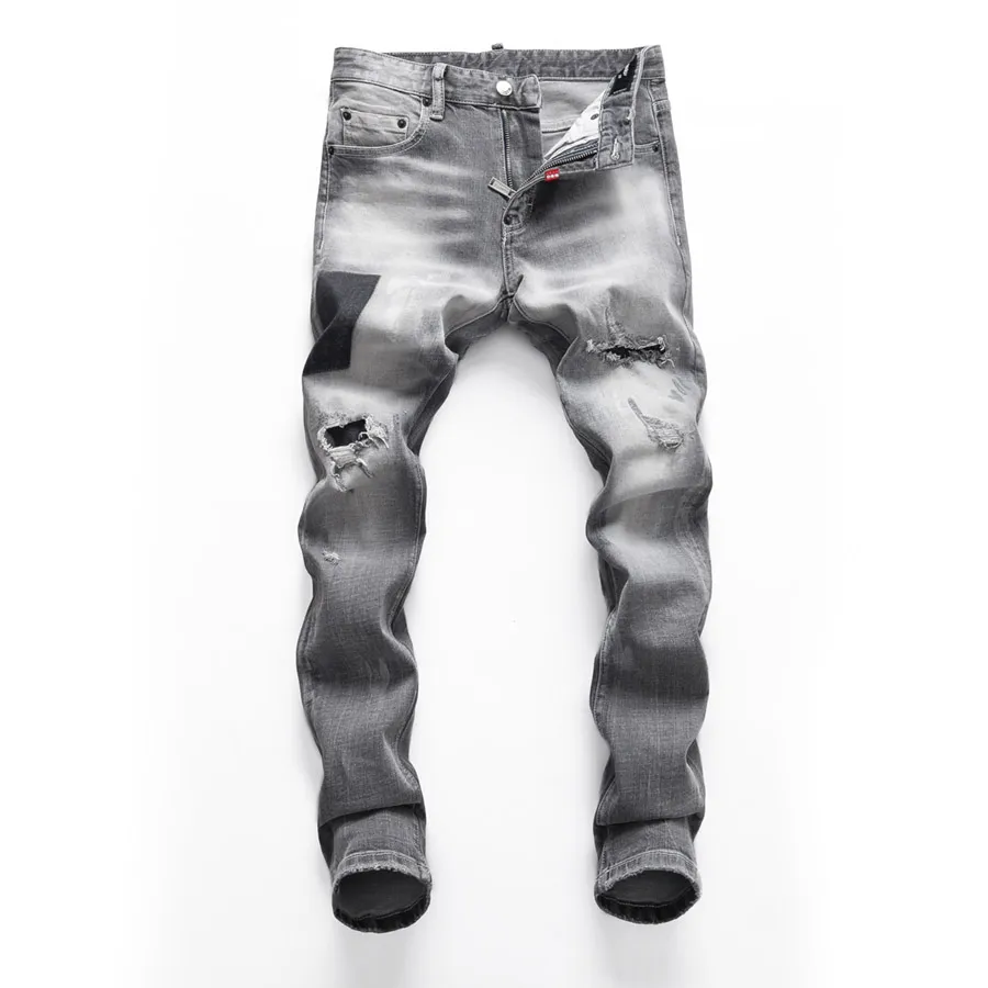 Save Big on Bulk Grey Slim Ripped Denim Biker Jeans Men's Cool Guy Hip  Hop Moto Casual Jeans Best Deals on DHgate
