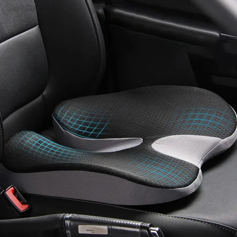 Cuscino per seggiolino auto Cuscino per coccige in memory foam ortopedico antiscivolo per coccige sciatica sollievo dal dolore alla schiena sedia da ufficio comfort 231124