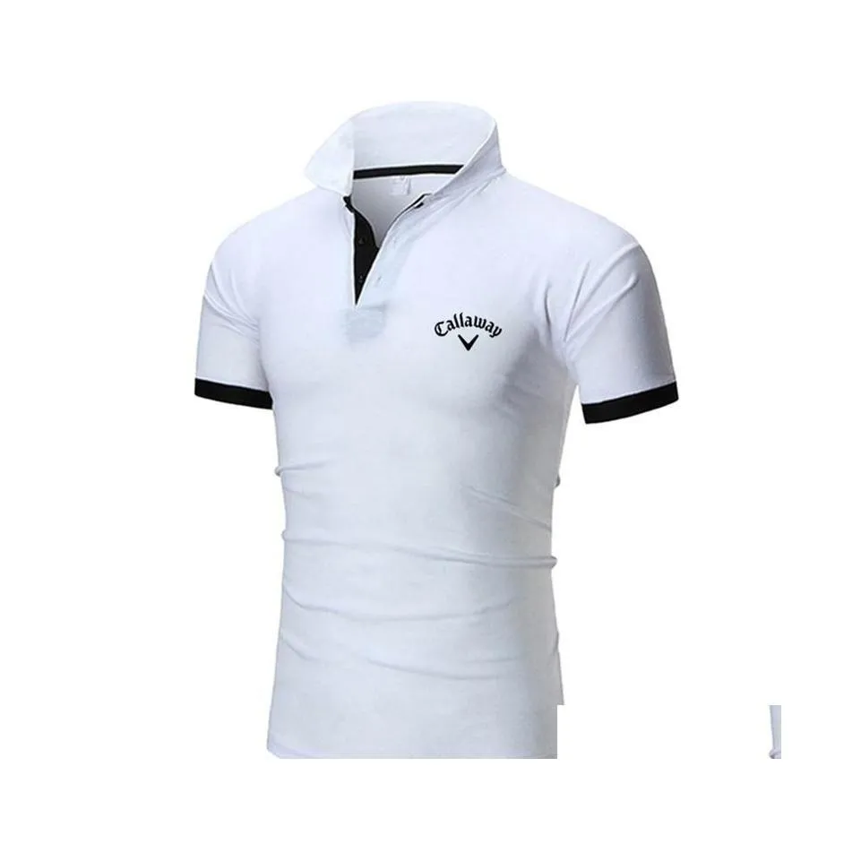 Polos heren heren s golf shirts zomermerk ademende slijtage mode sport sport korte mouw 220707 drop levering kleding kleding tees dh dh4rm