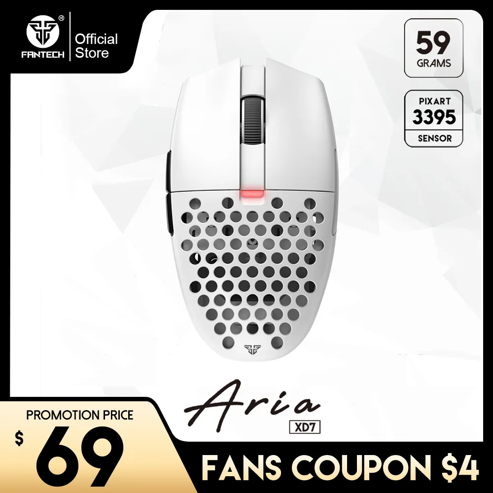 Мыши Fantech Aria xd7 Mouse Gaming 59G Pixart 3395 Berkabel Dan Nirkabel Gm8 0 Ttl Encoder emas untuk PC Gamer 230425