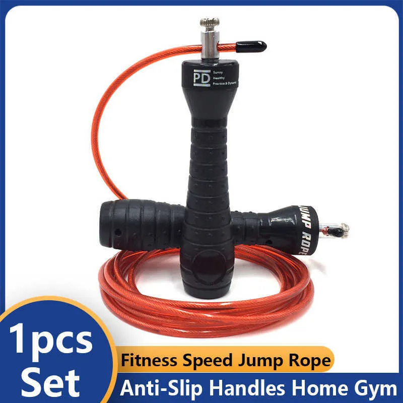 Jump Ropes Fitness Speed ​​Jump Rope CrossFit Hopping Ropes Weaked Jumping Excise Workout med kullager Anti-halkhandtag Hem Gym P230425